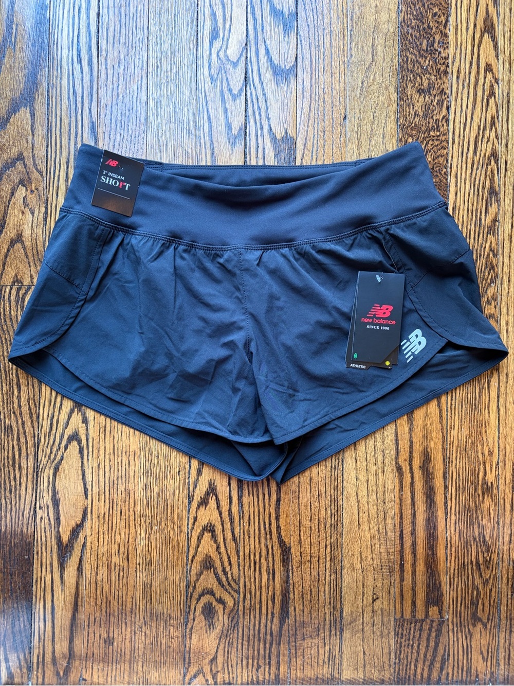New Balance Women's Black Performance Split-Panel Shorts